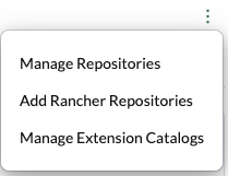 Menu to manage Rancher Repositories