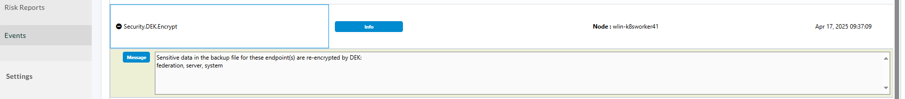 Rolling upgrade re-encryption event