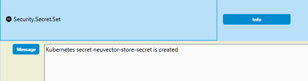 NeuVector store secret