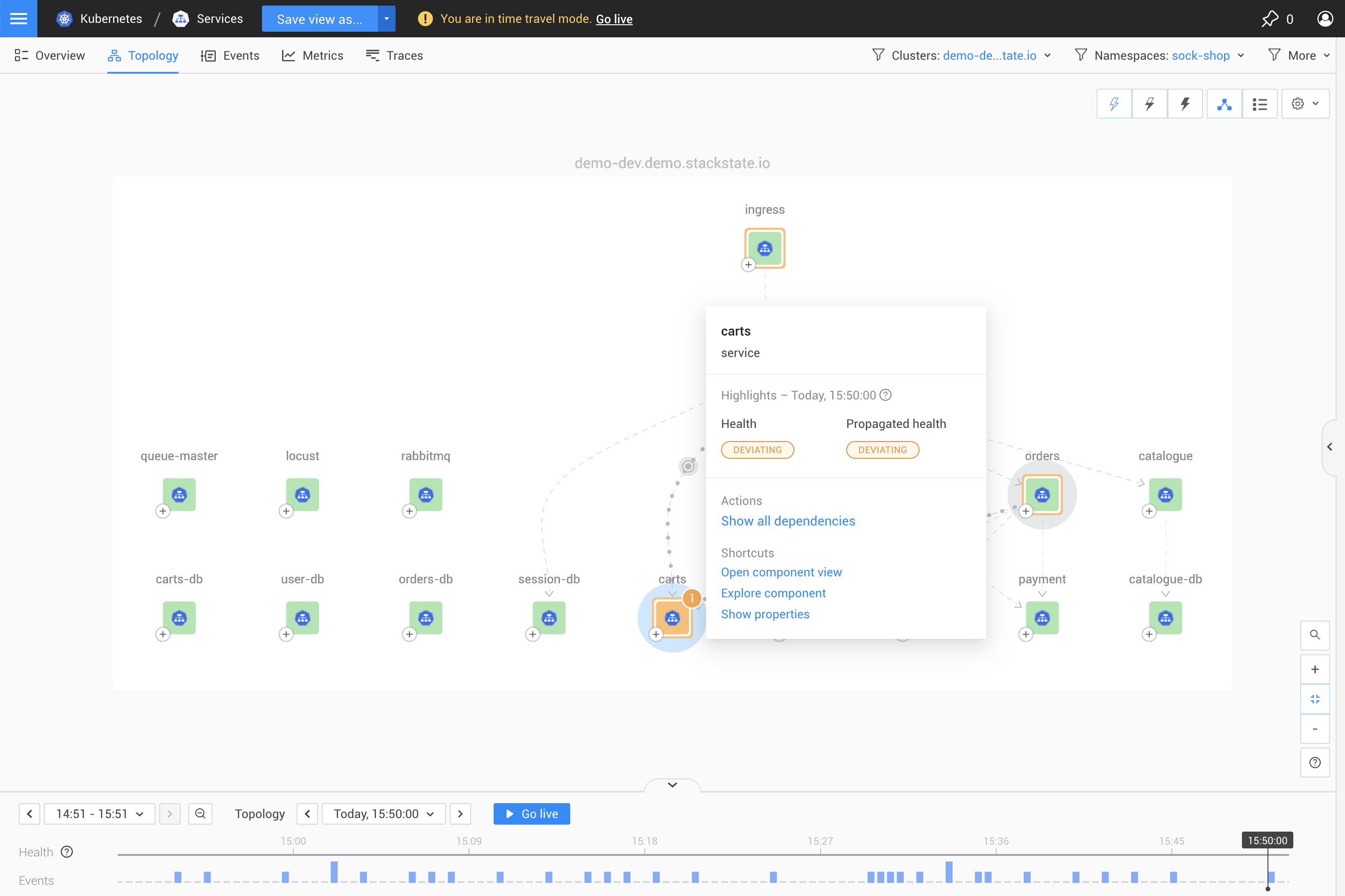 Component context menu
