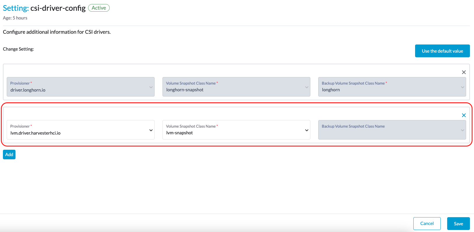 csi driver config external